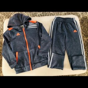 Adidas Fleece-lined Tracksuit, Boy’s size 6